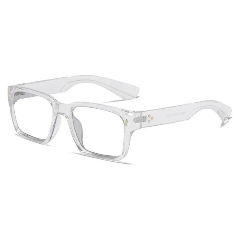 Trending Square Anti Blue Light Glasses Mens Computer Reading Optical Prescription Eyewear Hyperopia Finished Frame