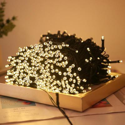 LED Solar Christmas String Lights: Waterproof, Super Bright, Durable Outdoor Fairy Lights for Courtyard Decoration.