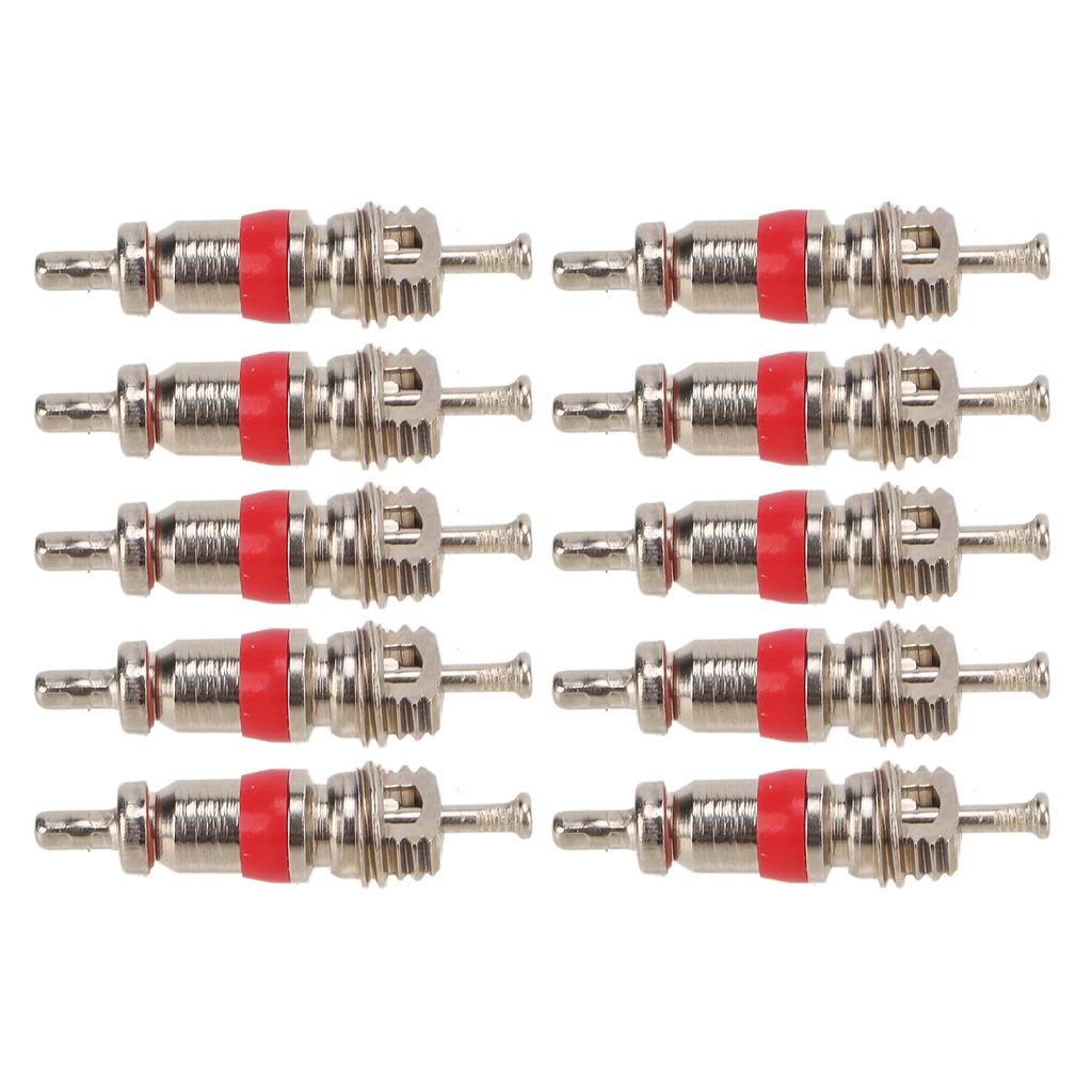 10 Stück Amerikanisches USA Ventilkern Vernickeltes Kupfer Reifenventilkern für Elektrofahrzeuge