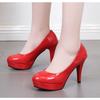 Fashion Women Pumps Fashion Classic Patent Leather High Heels Shoes Nud Head Paltform Wedding Women Dress Shoes Plus Size 34-42
