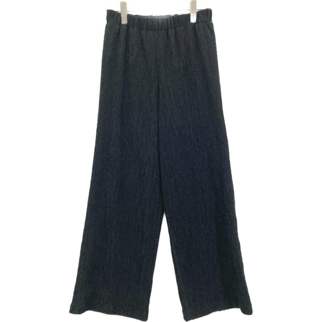 MACPHEE [Excellent condition/Made In 2011] 12-04-32-04503 Boucle Crepe Easy Straight Pants/ Bottoms 36 blackUsed