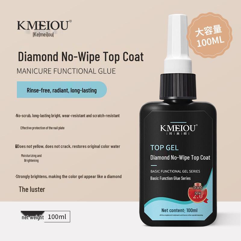 Nail Art Super Gel: Strengthening Base & No-Wipe Top Coat for Salons