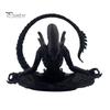 One-piece Molded Alien Decor 3D Printed Figurine, Zen Meditation Statue Desktop Ornament, Collectible Sculptures for Sci-fi Fans Fun Desk Ornament