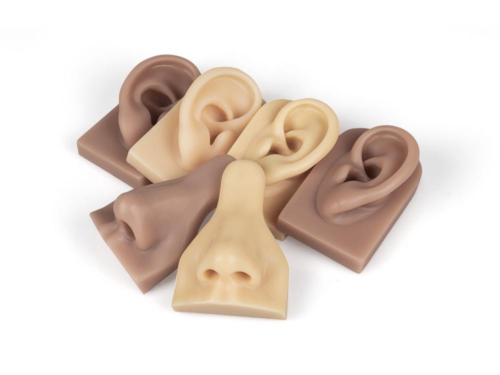 Silicone Ear Model for Light/Dark Skin Tones - Soft Ear Model for Ear Picking Practice