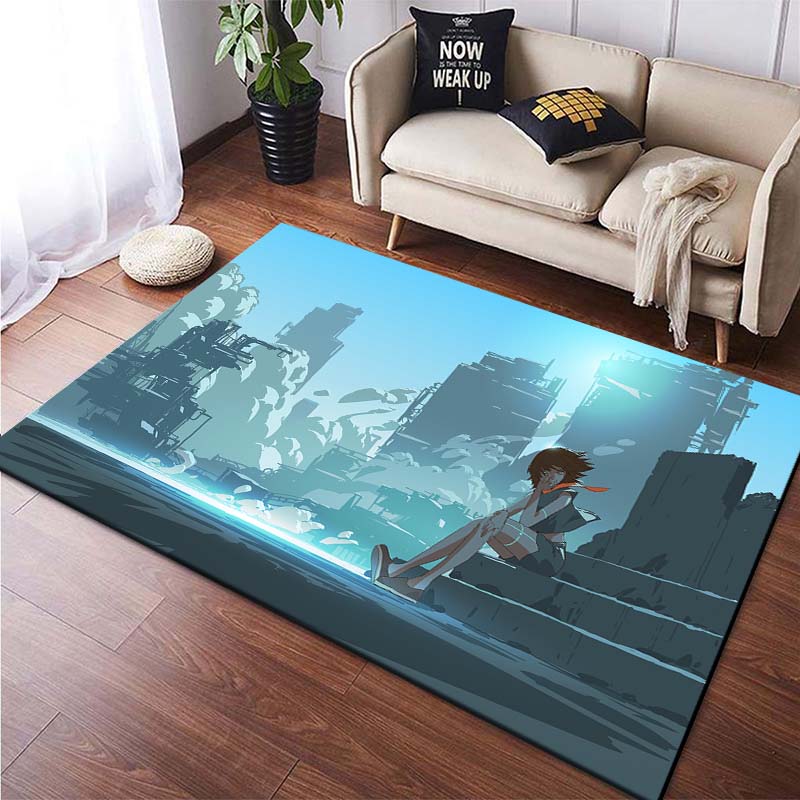 Japanische handgemalte Anime-Teppiche für Schlafzimmer Kinder Jungen- & Mädchenzimmerdekor Coole Fußmatten Wohnzimmerteppiche Rutschfeste Spielmatten