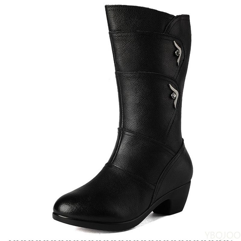 Autumn women's long boots are simple comfortable slip resistant wear-resistant with thick heels  high heels