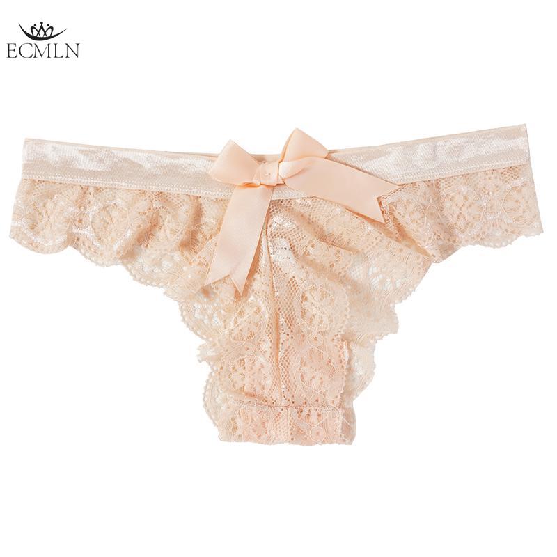Women Sexy Lace Thongs Women Back Cute Bow Panties Seamless Bikinis Ladies Underwear Panties