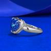 3 Carat Heart Of The Ocean Tanzanite Love Ring Summer Hot Push