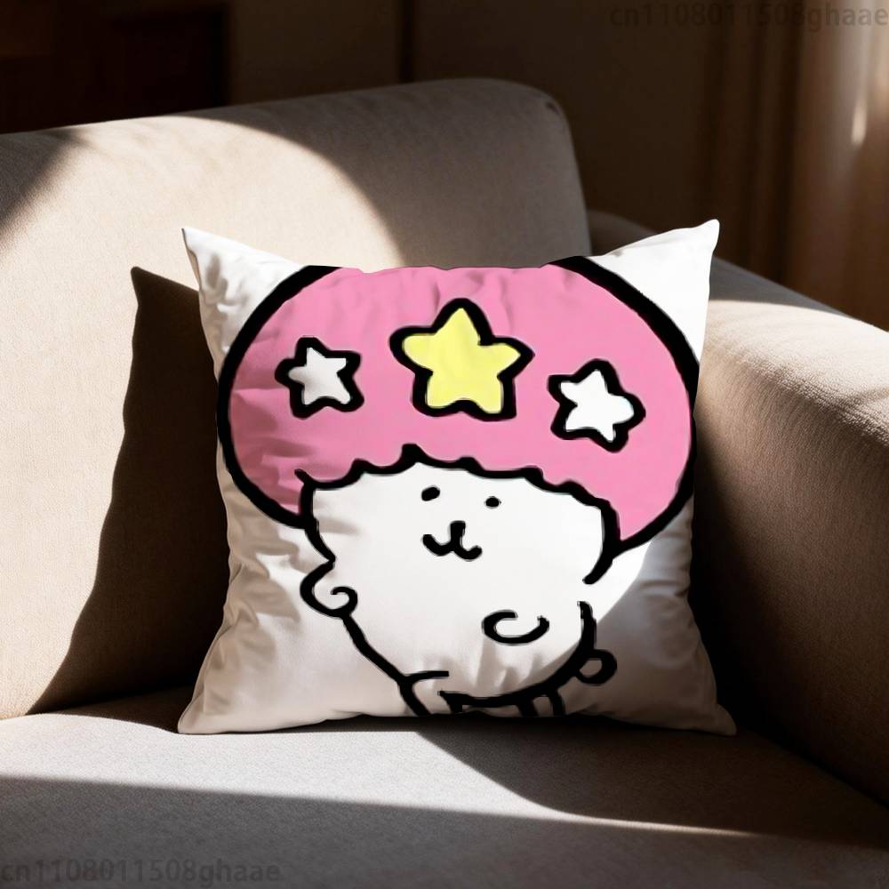 Cute Nnongdamgons  Pillow Case Antidustmite Pillowcase Invisible zipper silky short plush Sofa cushion cover