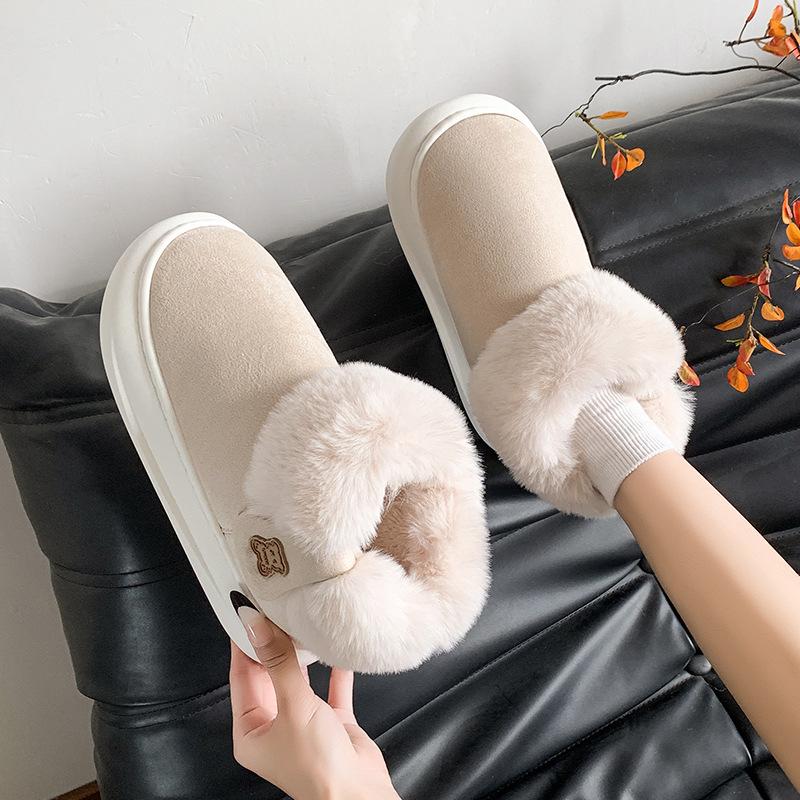 

Хлопковые туфли Мао Мао женские, на платформе, туфли-батон, женские осенне-зимние новые теплые плюшевые утолщенные сноубутсы 40-41