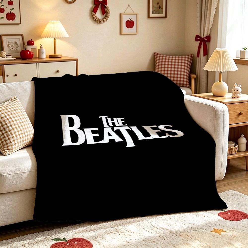 The Beatles Timeless Rock Legend Pattern Blanket Soft Warm Fleece Blanket For Office Sofa Party Decor Valentine'S Day Gift