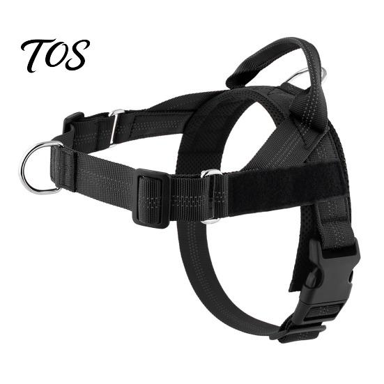 Ergonomic Pressure Relief Dog Harness No Pull Harness, Adjustable Nylon Vest with Handle, Breathable Dash-proof Control for Hiking Padded Medium Large