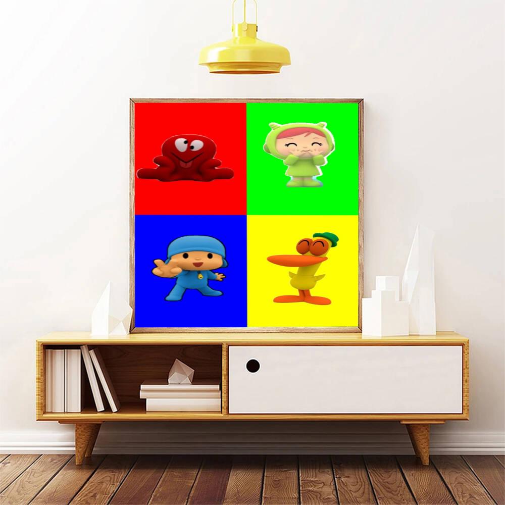 Pocoyo 5D Diy Diamond Painting Round Diamond Diy Frameless Holiday Artwork Suitable For Home Office Wall Decoration