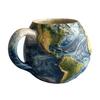 Space-Themed Coffee Cups with Ergonomic Handle Dishwasher Safe Space Embossed Planet Mugs Solar System Planet Mugs