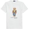 Polo Ralph Lauren Polo Bear Logotyp Rundhalsad Bomullsstickad Kortärmad T-shirt Custom Slim Fit Herr Toppar Vit 710P07346-001