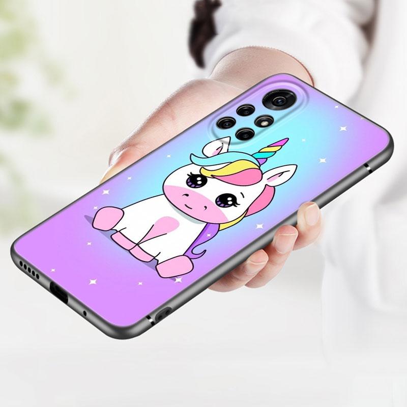 Cute Cartoon Unicorn Phone Case For Huawei Honor 60 50 SE 30S Mate 30 20 10 Lite 40 Nova 9 8 Pro Y60 8i 7i 7SE 5T Premium
