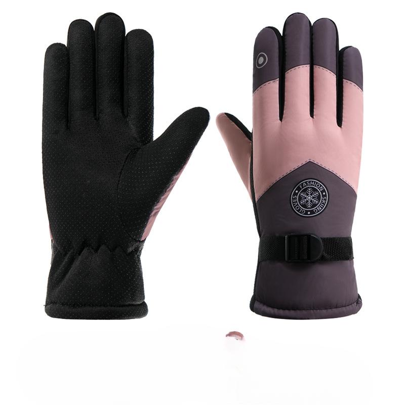 Cycling Gloves Outdoor Winter Cotton Gloves Warm and Cold Protection Gloves Cycling Waterproof Plus Velvet Thickened Ski Gloves
