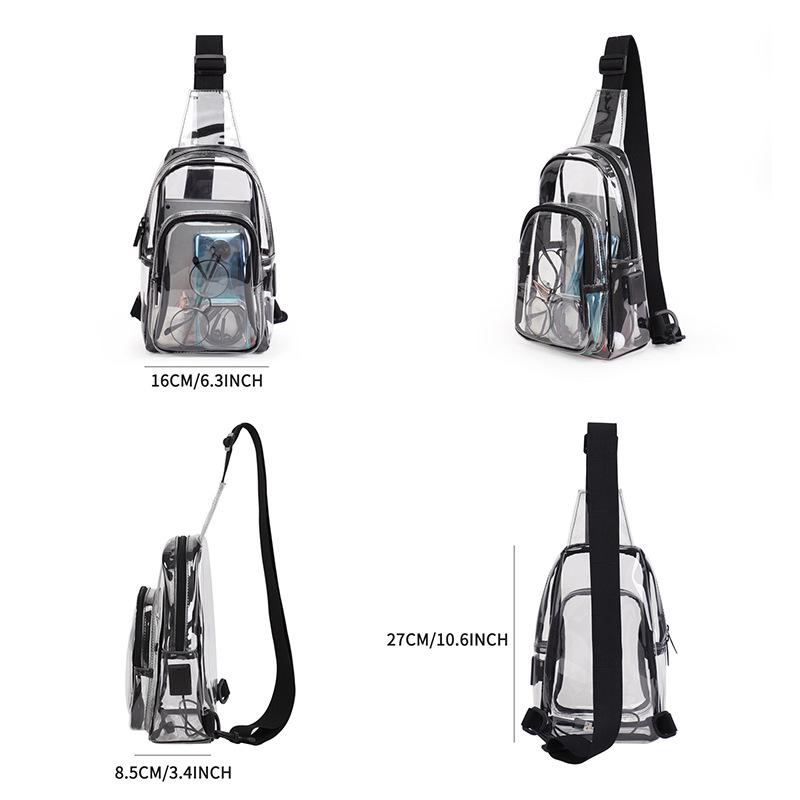 Transparent PVC Chest Bag Outside The Individual Fashion Waist Pack Shoulder Trend Large Capacity Crossbody Bag
