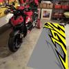 Yellow Black Angular Racing Pattern Pit Mat Wear Resistant Anti Slip Rug For Garage Motorbike Workshop Carpet