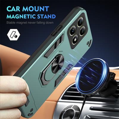 For Mi  14T Pro Case Shockproof Armor Metal Ring Phone Cases For  14T Pro Stand Holder Bumper Cover