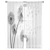 Flying Dandelion Flowers Sheer Curtains For Living Room Bedroom Tulle Curtains Kitchen Window Treatments Panel Drapes