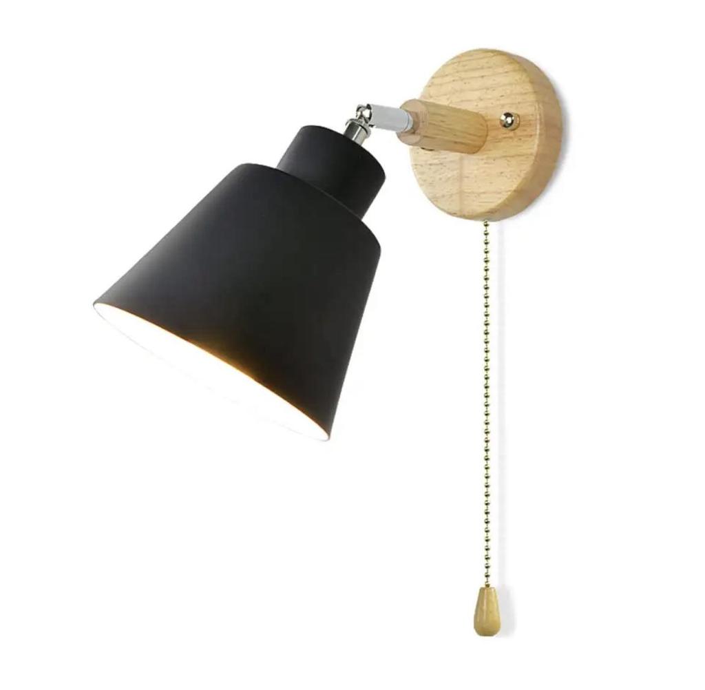 Nordic Creative Solid Wood Wall Lamp for Bedrooms, Hallways, and Children's Rooms