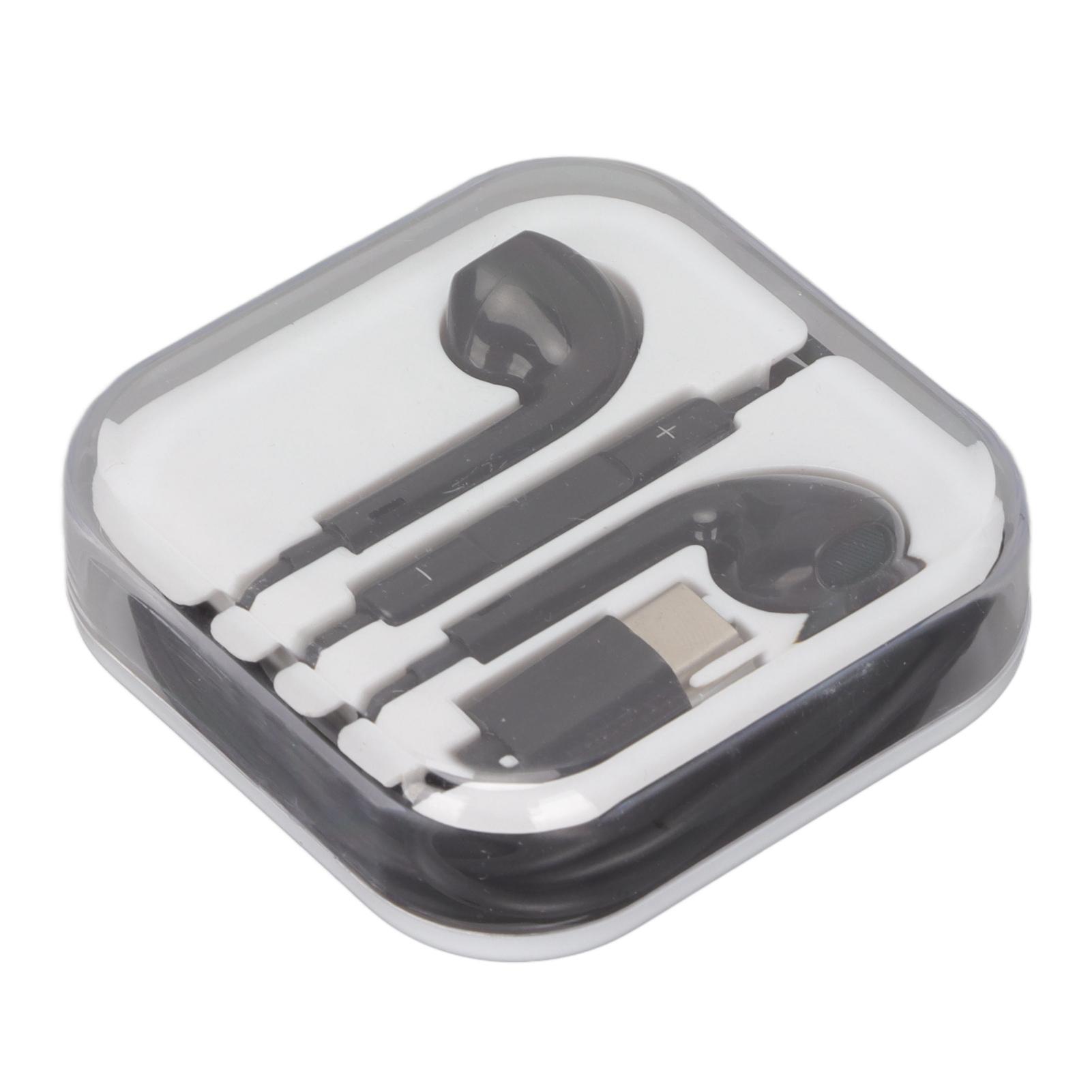 

Наушники типа C с регулировкой громкости и шумоподавлением, удобные наушники для телефона Xiaomi, черные чёрный