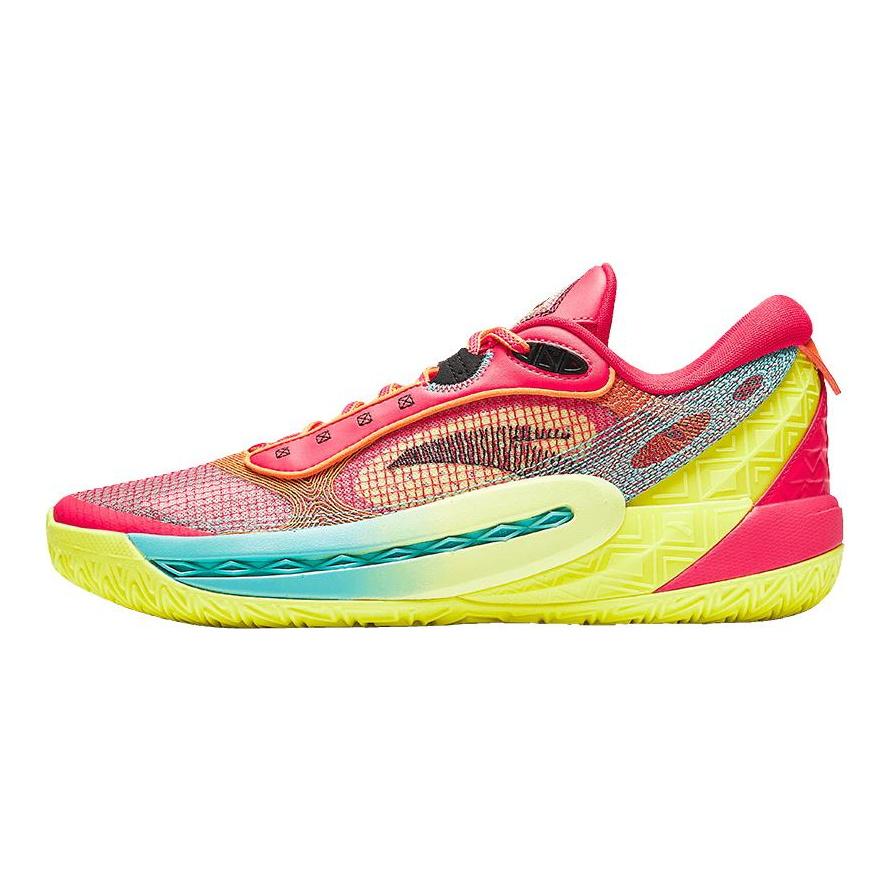 Anta Crazy Tide 6 Technologie dusíku Tlumení nárazů Protiskluzové Nízké basketbalové boty Pánská teniska Červená Žlutá 112431106Q-1