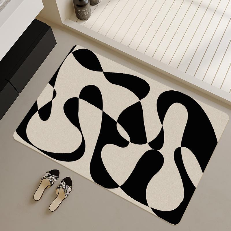Household Wear-resistant Anti Slip Bathroom Foot Mat Absorbent Quick Drying Bathroom Floor Mat