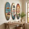 Summer Wooden Surfboards Wall Decor Beach Themed Surfboard Sign Ornament  Perfect Gift for Surfers
