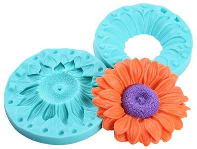 Silicone Mold For Sugar Paste 3D Sunflower Gerbera Xxl 10Cm
