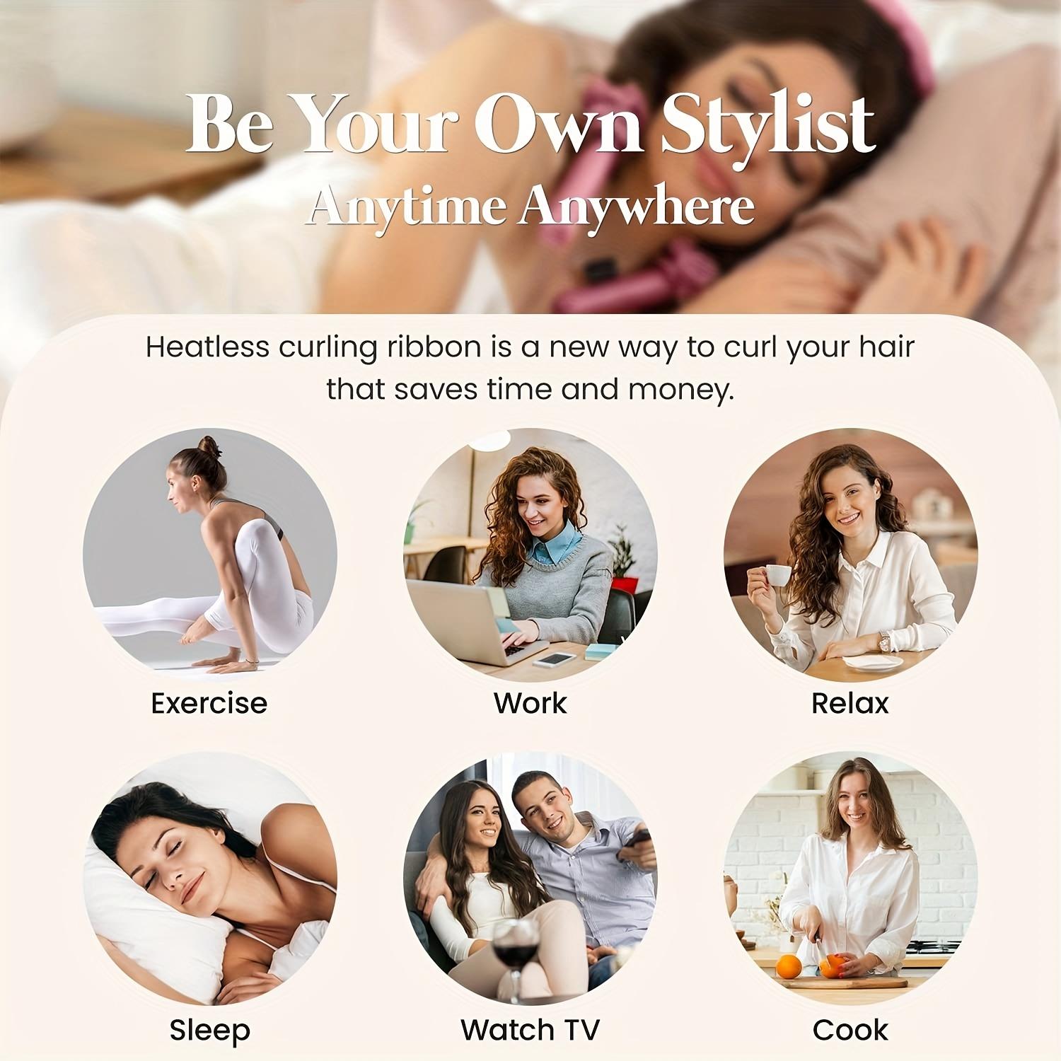 Набор из 4 предметов без нагревательных щипцов для завивки волос — фото 5