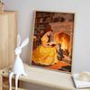 Disney 5D Diamond Painting Kit Belle Reading Beside Fireplace Home or Office Home Decor Art Diamond Painting Kit
