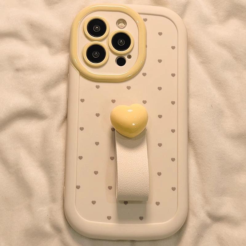 

Ring buckle love applies to iPhone16promax mobile phone case girl heart apple new model apple 16e