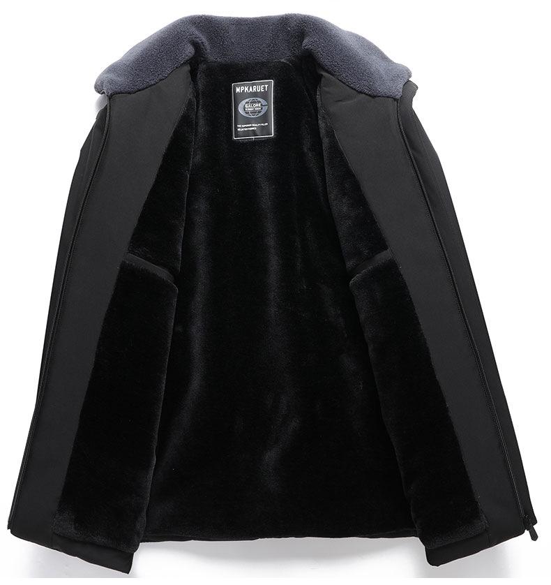 Men's Winter Down Cotton Jacket: Warm Business Coat for Middle-Aged & Elderly (Ages 50-60)