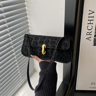Leopard Print Bag Women's Bag 2025 New Trend Casual Portable Small Square Bag European and American Fashion Women's Shoulder Messenger Bag