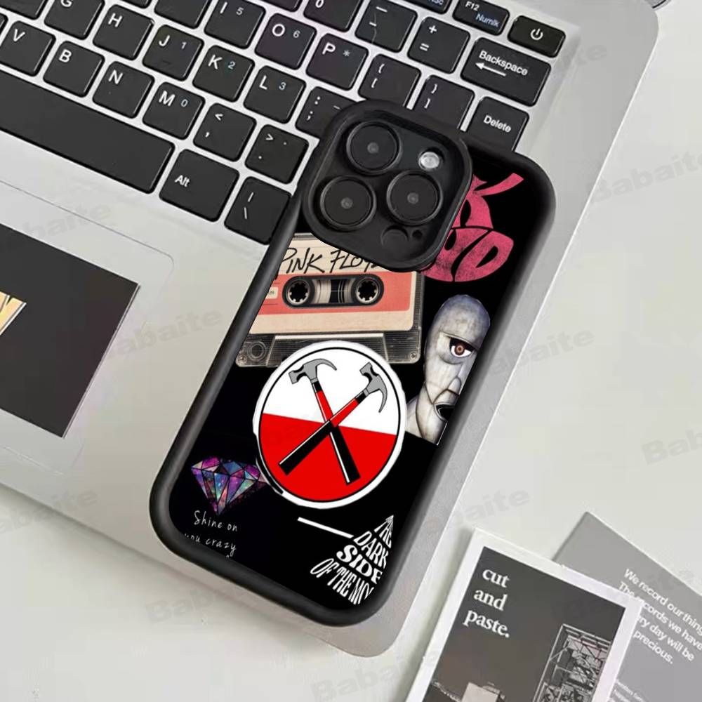 P-Pink-F-Floyds Rock Band For iPhone 17 15 13 12 11 14 Pro Max X XR XS 16 Plus Shockproof Candy Back Cover