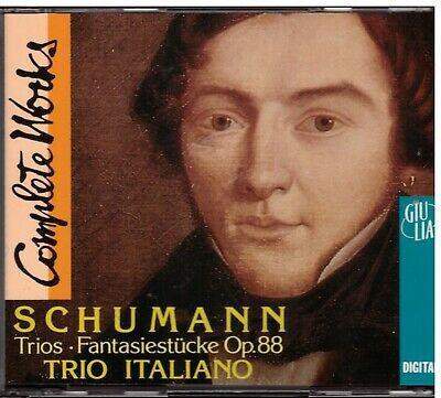 CD ROBERT SCHUMANN TRIO ITALIANO Complete Works For Piano Trio GS201002 Giulia 1991 Italy Classical Used