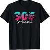 Retro Miami 305 Flamingo Colors T-Shirt