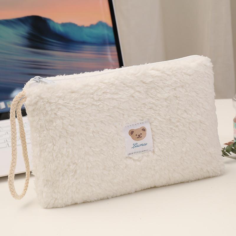 Large Capacity Cute Plush Travel Cosmetic Lipstick Storage Bag Women Makeup Kits Handbags Organizer Wallet Pencil Case Pouch Bag