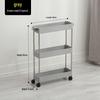 Bathroom & Kitchen Multi-layer Floor-standing Storage Trolley Shelf