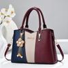 2026 New Color Blocking Splicing Shoulder Bag