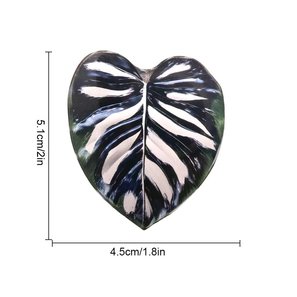 Creative Acrylic Tropical Plant Magnetic Fridge Sticker - Simulation Leaf Design