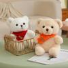 Cartoon Bear Plush Toy Stuffed Scarf Bear Stuffed Dolls Scarf Bear Soft Pillow  Birthday Gift