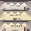 Motion-Activated LED Cabinet Light - Ultra Thin, Wireless, USB Rechargeable, Dimmable with Tricolor Settings for Kitchen, Bedroom, and Wardrobe