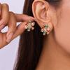 Fashion Colorful Snowflake Stud Earrings for Women Charm Rhinestone Snow Flower Earring Girls Christmas Holiday Party Jewelry