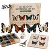 Creative DIY Hobby Kit 3D Beaded Butterfly Craft Kit Tiny Animal Handmade Art Set Weekend Activities with Instruction Cute 4-Pack Butterflies