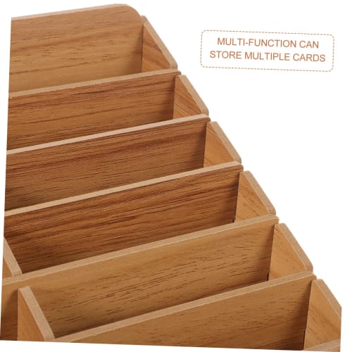 Garneck Wooden Card Case, Light Brown, Storage Case for Trading Decks, Card Box, Card Case