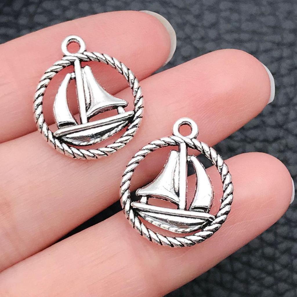 DIY Jewelry Accessories: Alloy Car, Ship, and Paper Airplane Bracelet, Earrings, and Pendant
