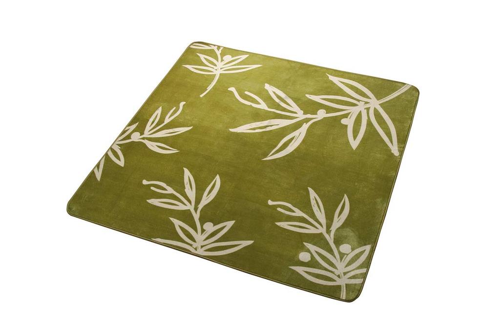 IKEHIKO Rug Carpet Leaf Gnome Green Approx. 185 x 185 cm Washable Rug #9844386